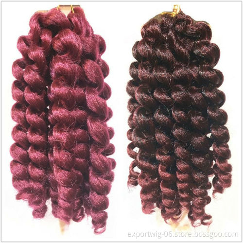 Wholesale 2x Value Afro Bounce Twist Model braiding 8inch Wand Curl Crochet Braid Synthetic Hair for America